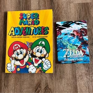 Nintendo Book Lot Super Mario Legend Zelda Breath of the Wild EXPLORER'S GUIDE